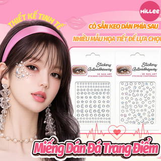 Miếng Dán Đá Trang Điểm Tự Dính Lấp Lánh, Đá Dán Mặt Makeup Cho Bé & Người Lớn, Đính Tóc Body Nail Xinh, Phụ Kiện Makeup