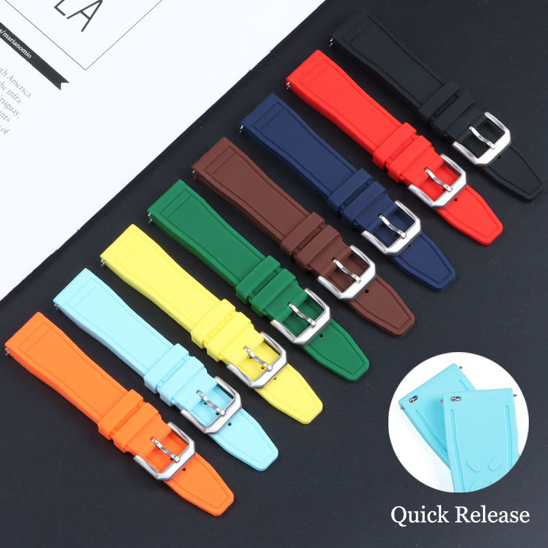 Dây đeo đồng hồ silicon chống nước Dây đeo đồng hồ phát hành nhanh cho IWC Portugieser Portofino Pil