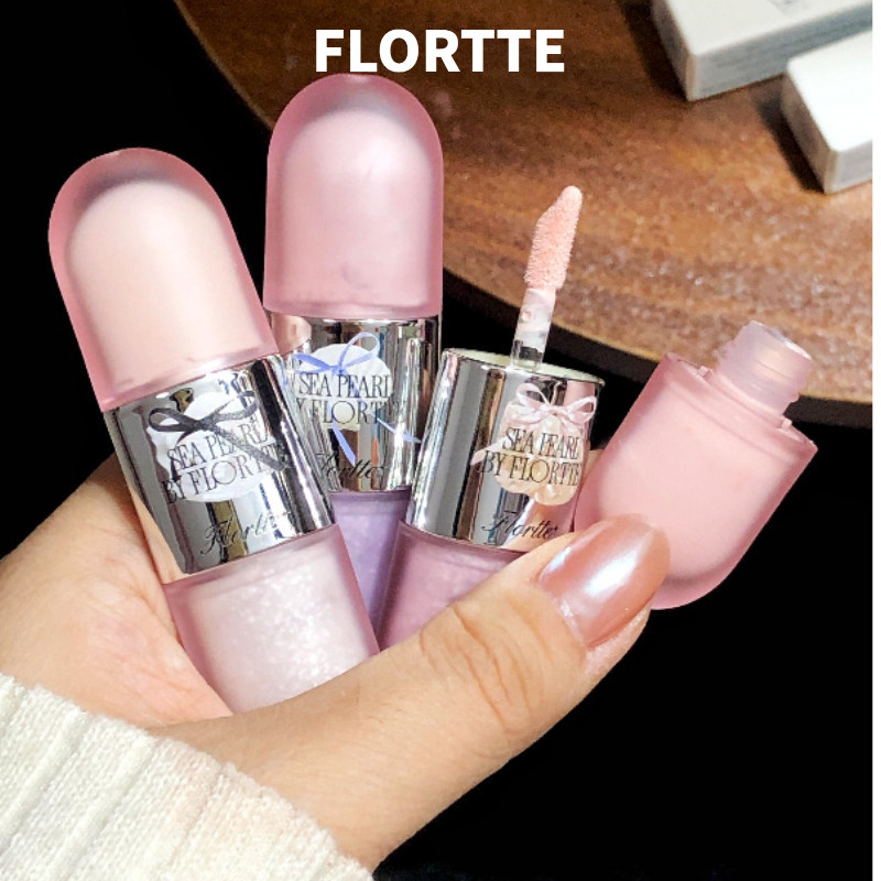 FLORTTE Glass Sea Series Double Headed Liquid Contour Highlighter Surface lõm Brighten The Face High