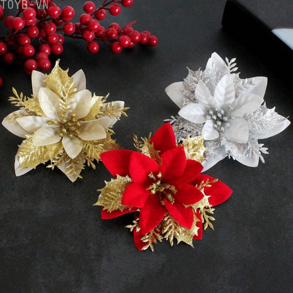 【TOYBOX】Christmas Tree Decoration Christmas Flower Christmas Wreaths Flowers Pendants
