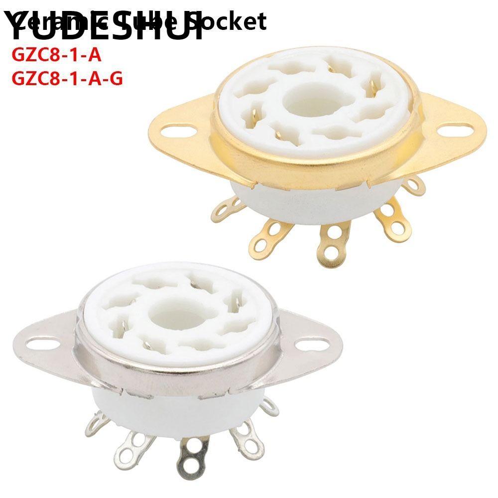 YudhUI 1 Đế Van, Ổ Cắm Ống Gốm Gắn PCB DIY, Octal 8Pin K8A Mạ Tin GZC8-1-A GZC8-1-A-G Cho EL34 KT88 