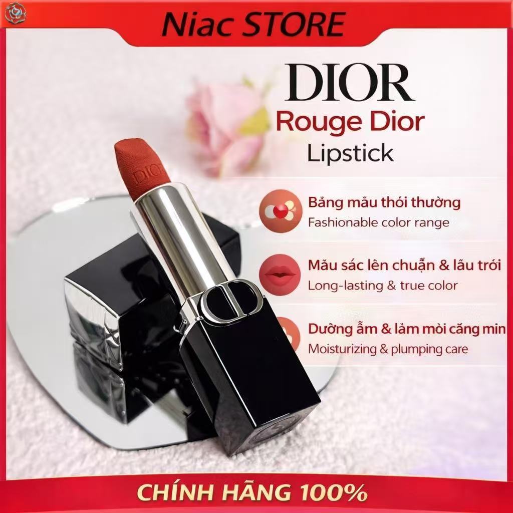【Chính Hãng】💋 Son 𝔻𝕚𝕠𝕣 𝐕𝐞𝐥𝐯𝐞𝐭 𝐑𝐨𝐮𝐠𝐞 𝐋𝐢𝐩𝐬𝐭𝐢𝐜𝐤 Mẫu Nới 2025 Full Box/Full Size