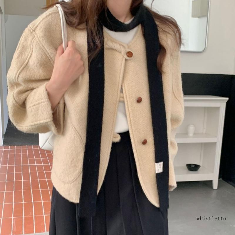 1pack Narrow Scarf Long Knitted Thin Scarf  Autumn Warm Scarf Decoration Scarf