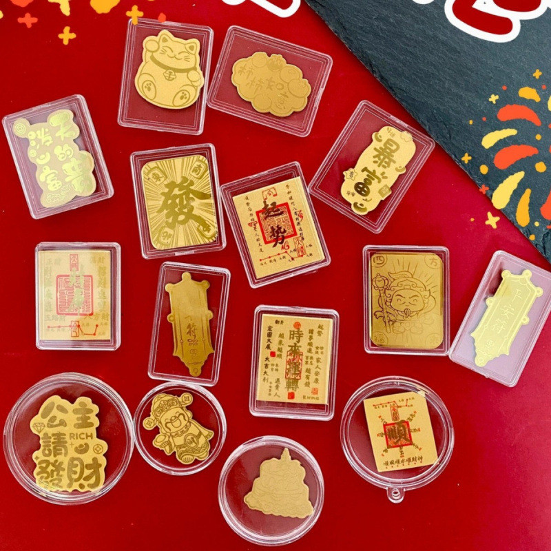 Fortune xin vui lòng Click mg Miếng dán điện thoại di động vàng nguyên chất để làm giàu Công chúa kh