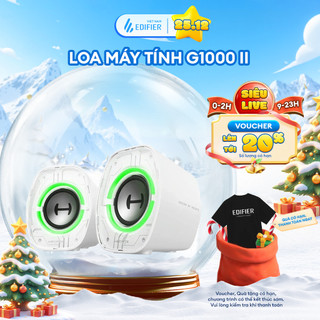  Loa Máy Tính Để Bàn Nhỏ Gọn EDIFIER G1000 II - 9 Hiệu Ứng Đèn LED - Củ Loa Toàn Dải Cho Âm Cân Bằng - 15 Tháng Bảo Hành 