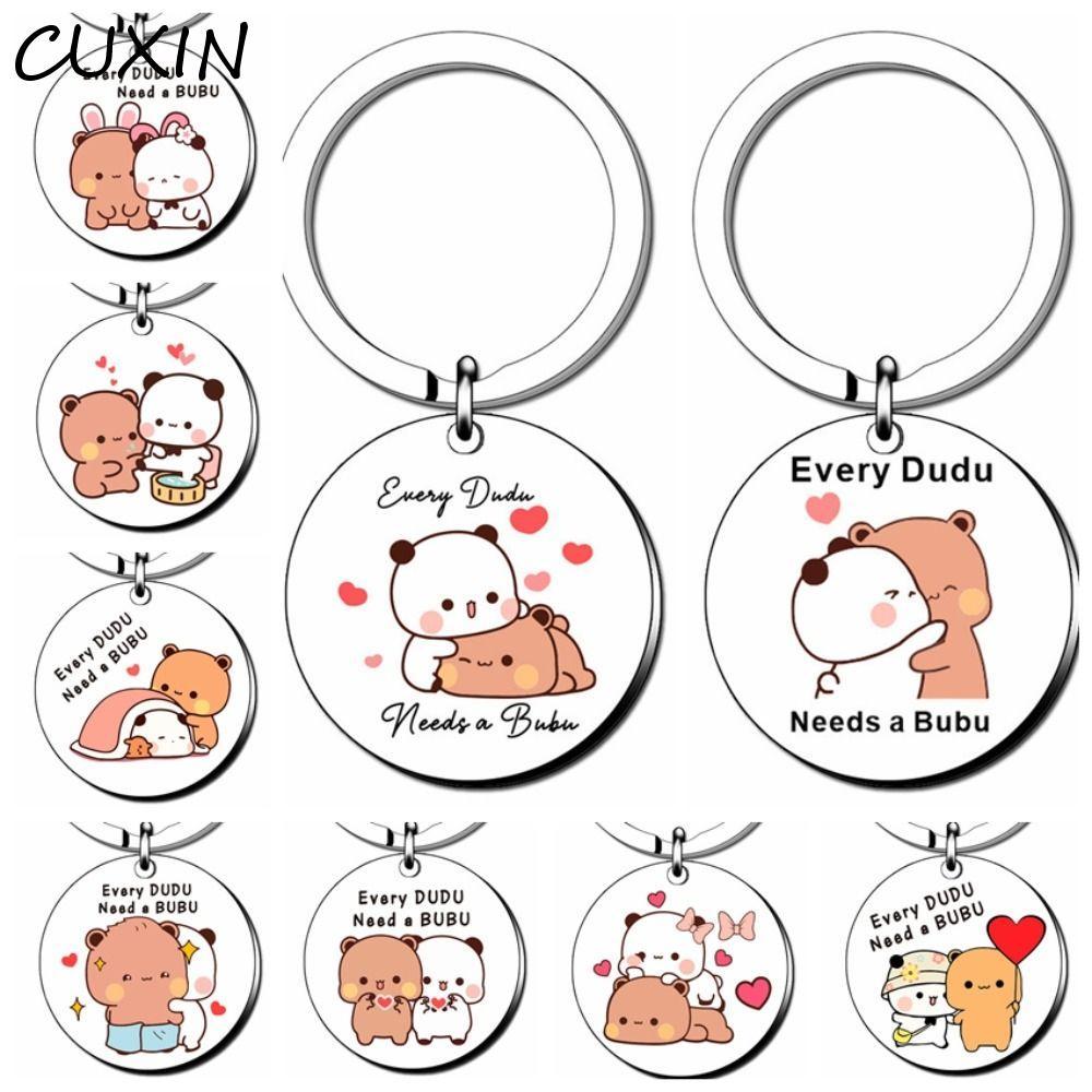 CUXIN Bubu Dudu Móc Chìa Khóa, Thép Không Gỉ Mọi Dudu Nhu Cầu Mặt Dây Chuyền Bubu Bubu Dudu, Túi Kỷ 