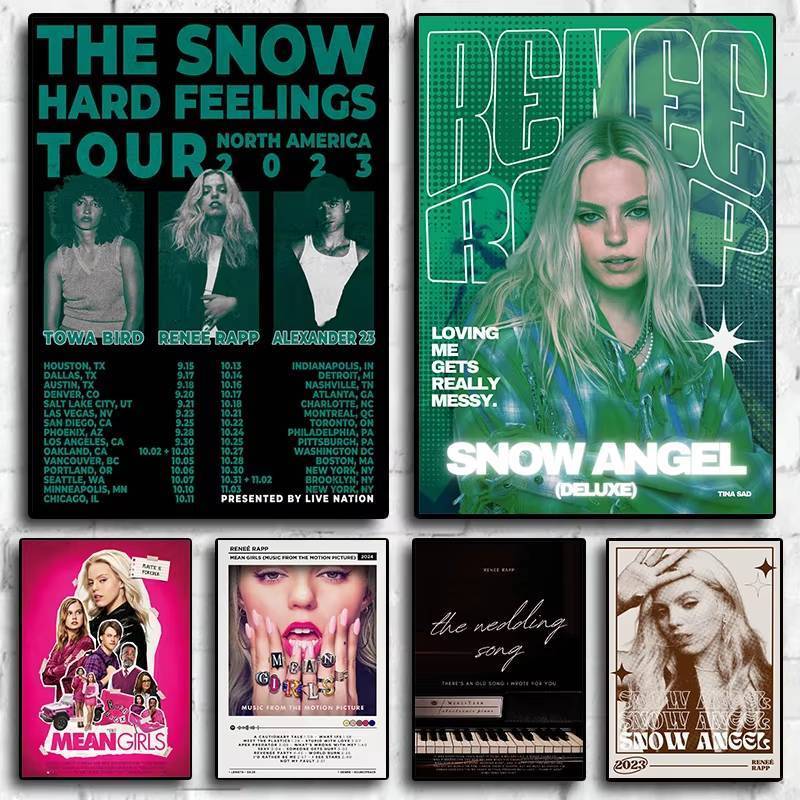 Ca Sĩ Renee Rapp Tuyết Cứng Cảm Giác Mean Girls Poster Và In Canvas Tranh Nghệ Thuật Treo Tường Hình