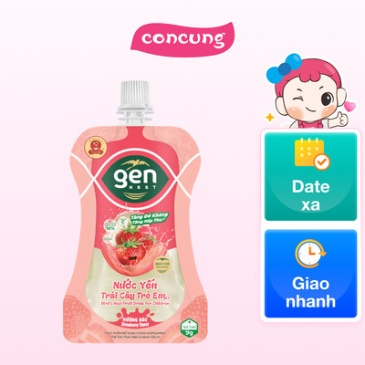 Gennest Nước Yến Sữa Trẻ Em Hương Dâu