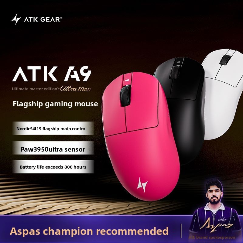 Chuột chơi game ATK A9 Master Ultimate, Top Pick cho Valorant & Delta Force, Hiệu suất FPS không dây