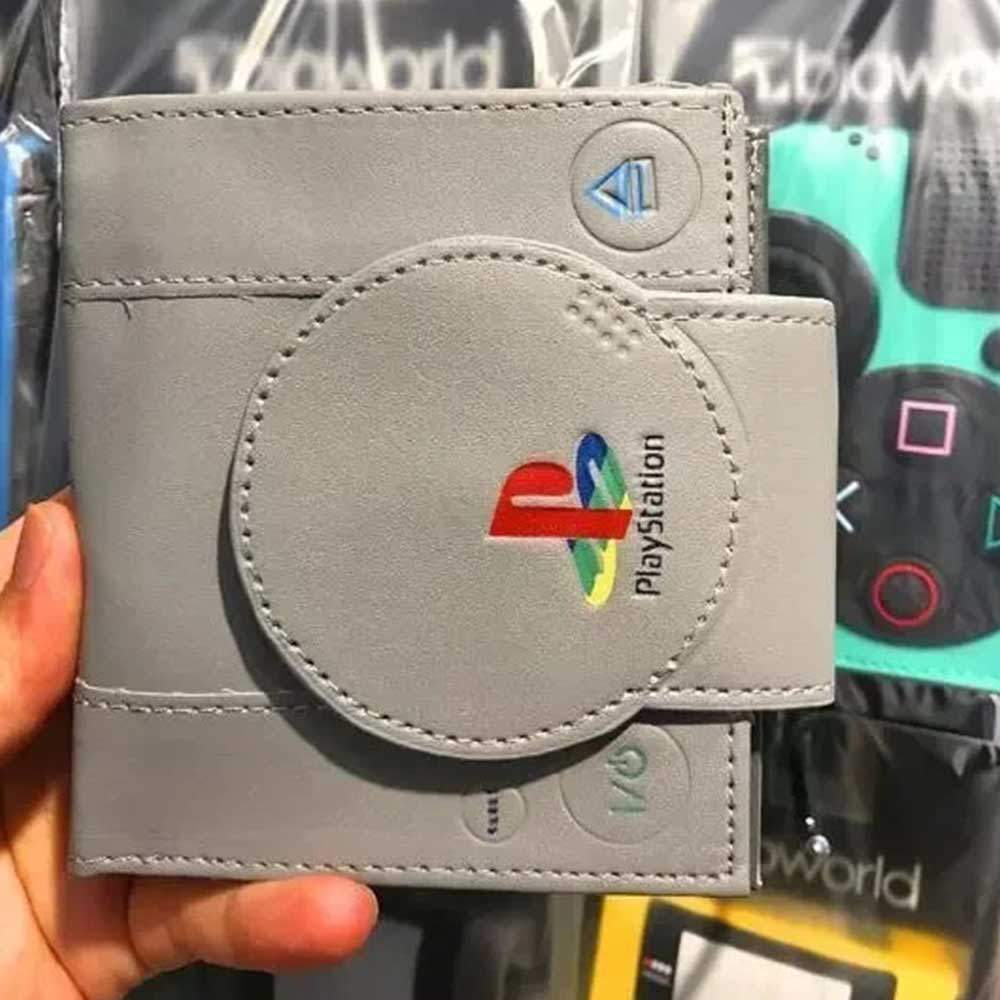Playstation 4 Wallet Men's Wallet Student Grey Short Double Fold Men's Zero Wallet