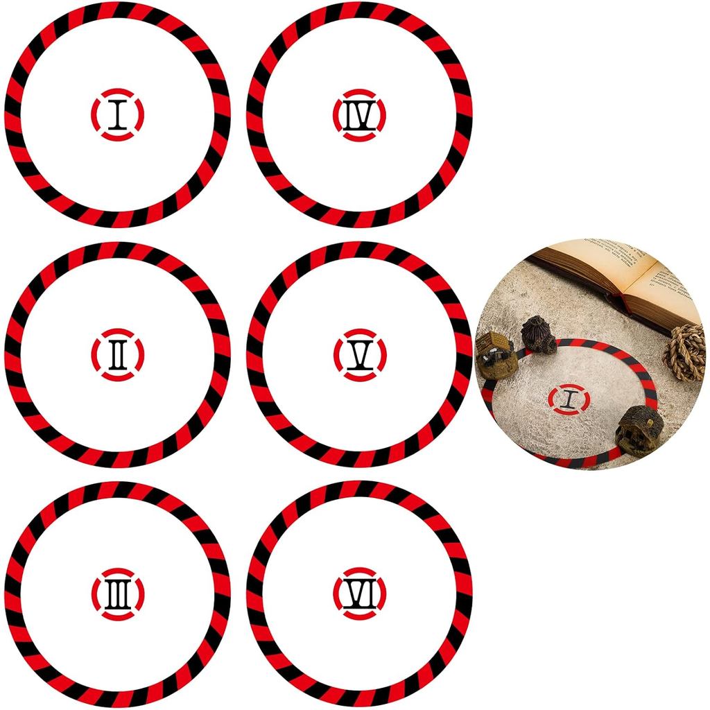 Lilima 6 Chiếc Bút Đánh Dấu Điểm Mục Tiêu PVC Tròn Bút Đánh Dấu Mục Tiêu Phụ Kiện Chơi Game, Thu Nhỏ