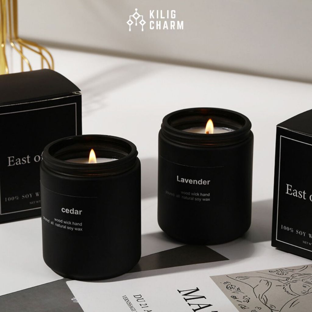 Nến thơm thiên nhiên 200g, 6 mùi hương thư giãn giảm stress decor phòng ngủ KS01 - KILIG CHARM