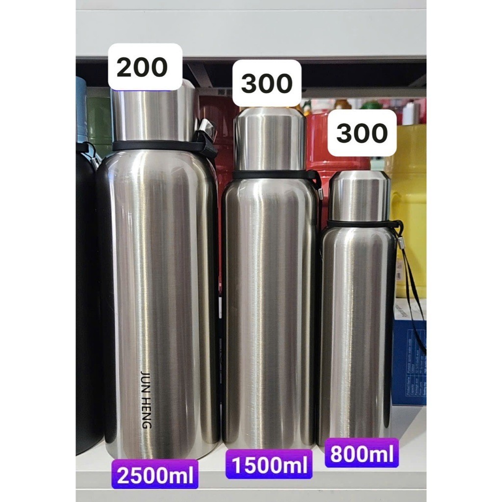 [TẶNG TÚI VẢI ] Bình Giữ Nhiệt JUNHENG 800-2500ml  – Bình Nước Thể Thao Thép Không Gỉ 316 Giữ Nhiệt 
