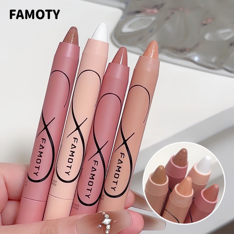 FAMOTY Bút Phấn Mắt Màu Đơn Tự Nhiên Làm Sáng Trắng Mờ Ngọc Trai Không lem