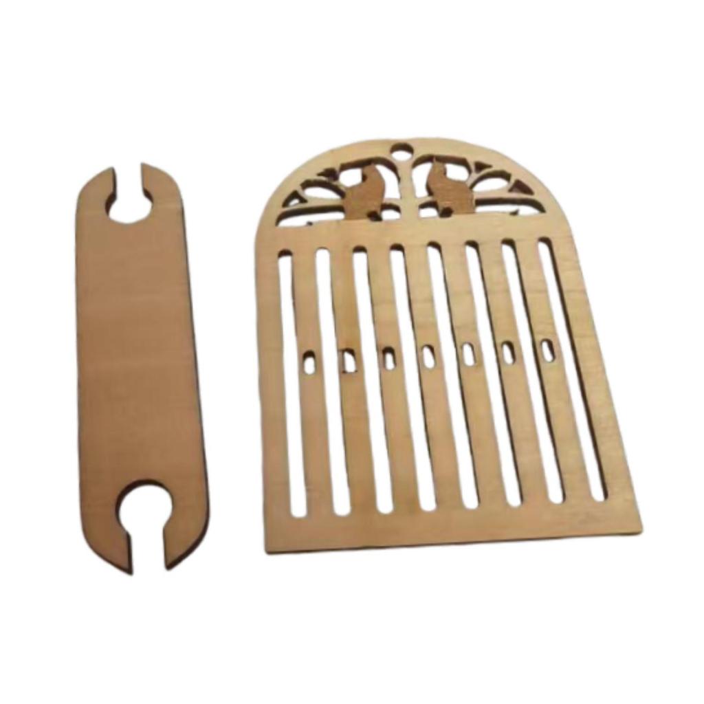 Baosity Cứng Huddle Backstrap Loom Kit cho Bandweaving với tàu con thoi Đai gỗ nhỏ dệt cho dây đeo m