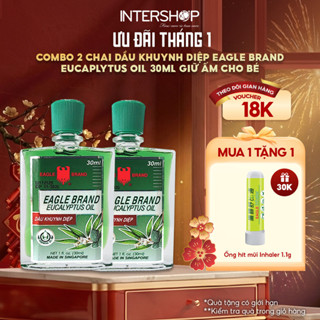  Combo 2 chai Tinh Dầu Khuynh Diệp Eagle Brand Eucaplytus Oil 30ml giữ ấm cho bé EB0010 