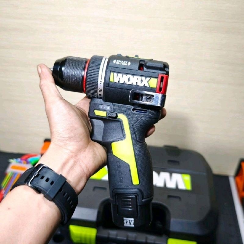 Máy khoan pin Worx WU135 trang bị ly hợp cao cấp Smart Clutch nam nhom