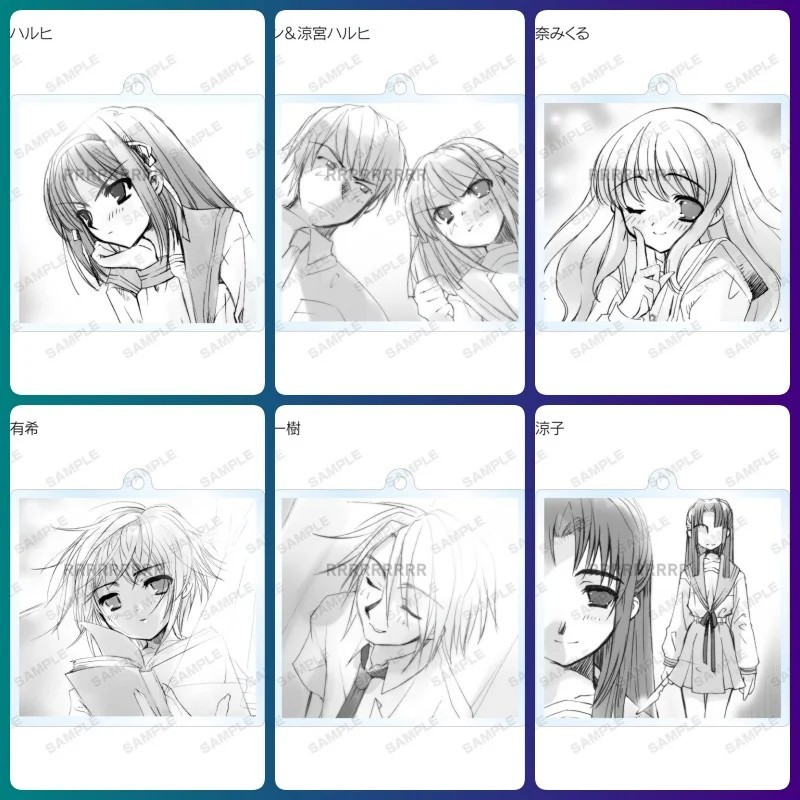 Móc Khóa Anime Suzumiya Haruhi no Yuuutsu Mica Acrylic 6cm Treo Balo Túi Xách Phụ Kiện Trang Trí Quà