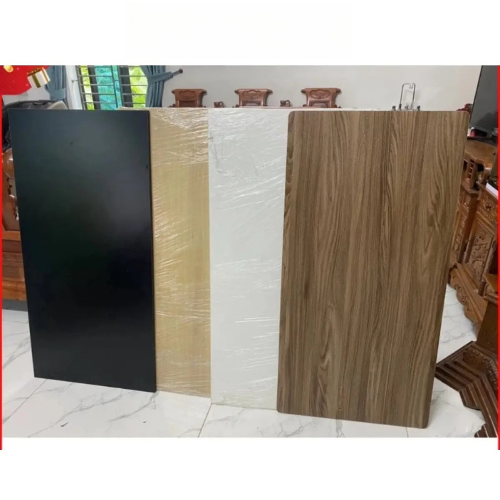 Mặt Bàn thay thế (Nhận cắt theo yêu cầu), tấm ván kệ hình chữ nhật gỗ MDF nhiều kích thước rộng 40 - 50 - 60cm dài 120cm