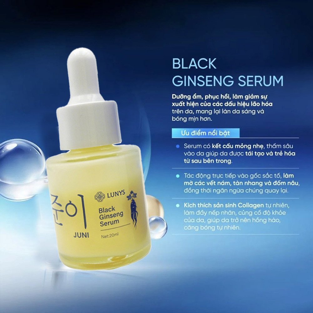 Black Ginseng Anti Kedut Serum Ginseng Essence Water Anti Wrinkle Hydrating 20 ml