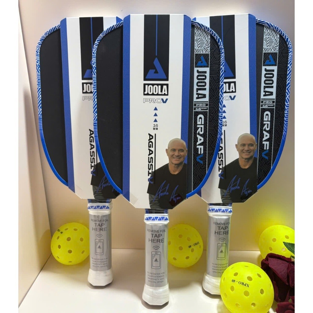 👍👍 Vợt Pickleball Joola Agassi Pro V Andre Agassi Royal Blue 16mm tặng kem quấn cán 👍