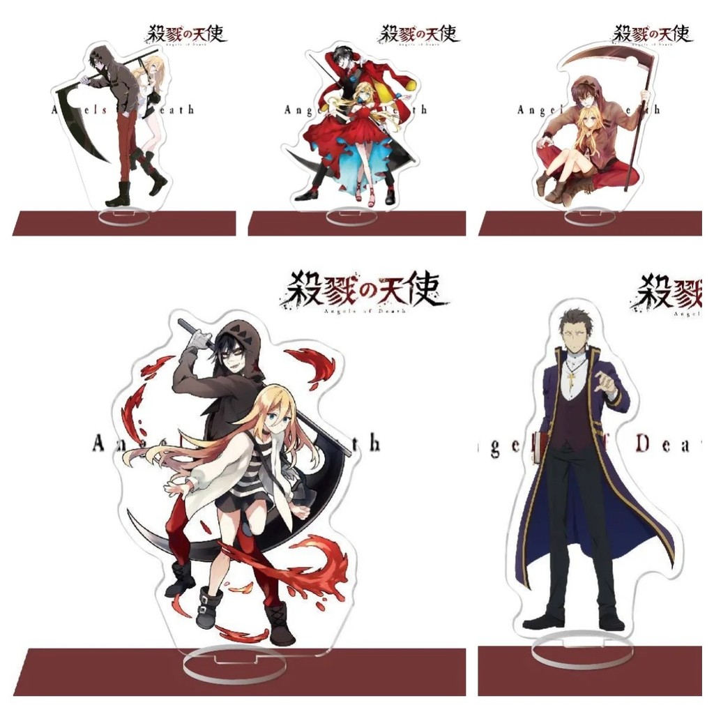 Standee Anime Angels of Death Mô hình Mica Rachel Isaac Foster trang trí bàn học quà tặng Fan Anime 