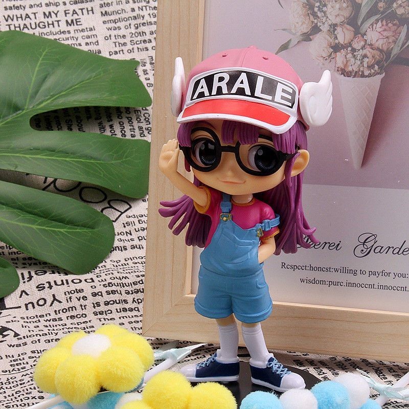Arale Hình Búp Bê Arale Tóc Hồng IQ Tiến Sĩ Mô hình trang trí ô tô Trang trí bánh Đồ chơi quà tặng t
