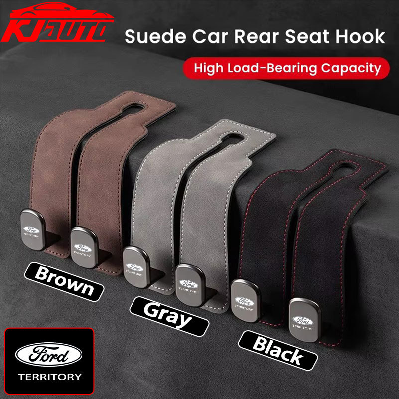 Ford Territory Xe Tựa Đầu Móc Cao Cấp Da Lộn Ghế Sau Treo Móc Kép 20KG Móc Hợp Kim Chịu Tải Lớn Móc 