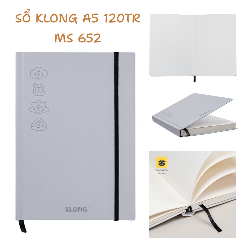 Sổ Sketchbook bìa cứng Plantasy A5 120 trang KLong MS 652 dày dặn phù hợp vẽ phác thảo, ký họa