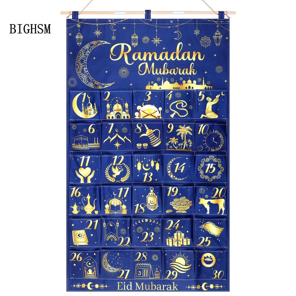 BIGHSM Vải Ramadan Lịch Đếm Ngược 2026 Eid Mubarak Mùa Vọng Treo Lịch 30 Ngày Bí Ẩn Eid Ramadan Lịch