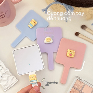 Gương Cầm Tay Mini Kèm Charm Trang Trí Dễ Thương CUTE CAT, Tiện Lợi Mang Theo - HÀNG CÓ SẴN