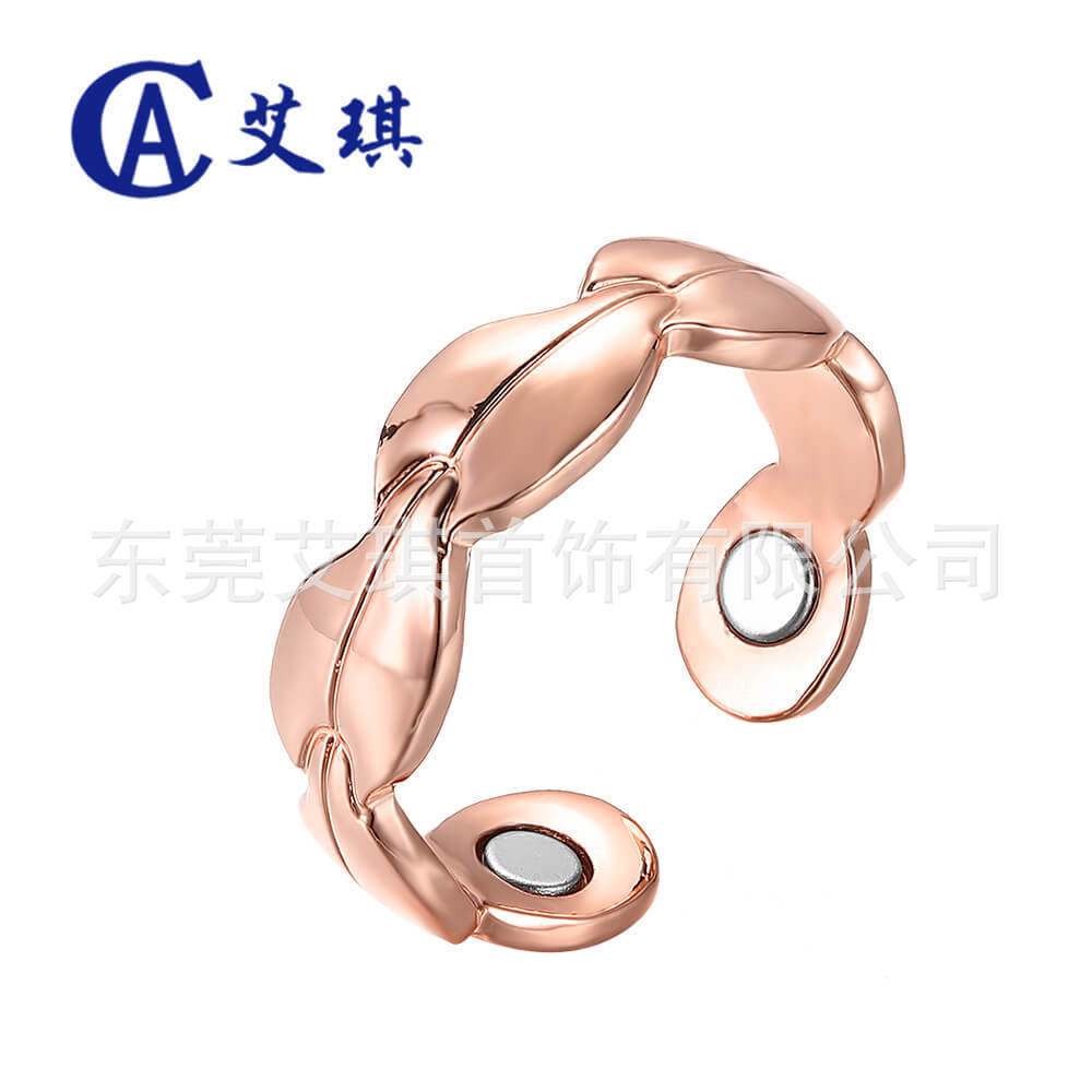Nhẫn Đồng Đỏ Đơn Giản Đồng Nguyên Chất Từ Nhẫn Nữ Mở Có Thể Điều Chỉnh Đồng Đỏ Nhẫn Tay Trang Sức