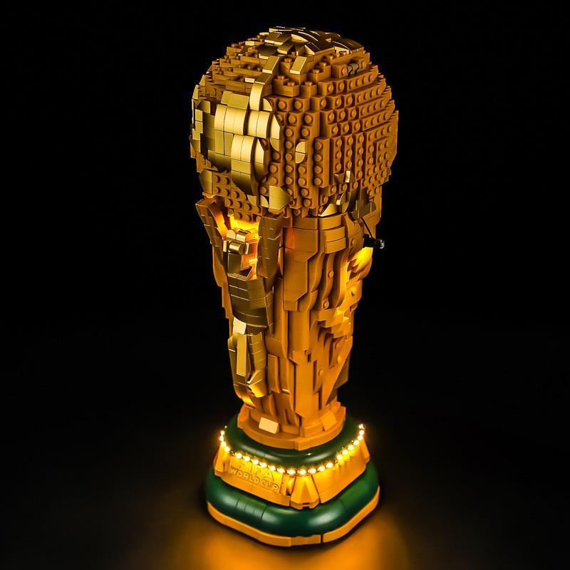 YB Tương Thích Lego 43020 FIFA World Cup Cúp LED Chiếu Sáng Đồ Chơi Mô Hình Chiếu Sáng Không Có Khối