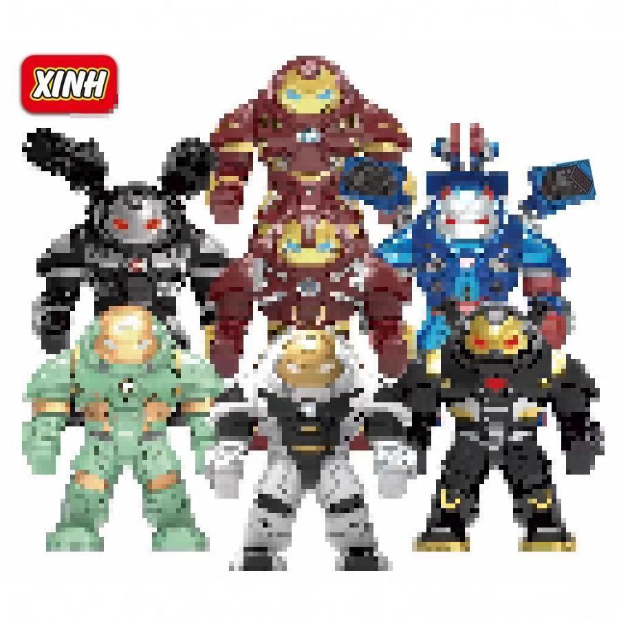 Xinhong XH1821 Bảy Siêu Tiếng Anh Series MK37 Super British Reunion Mecha Người Lớn Minifigures Lắp 