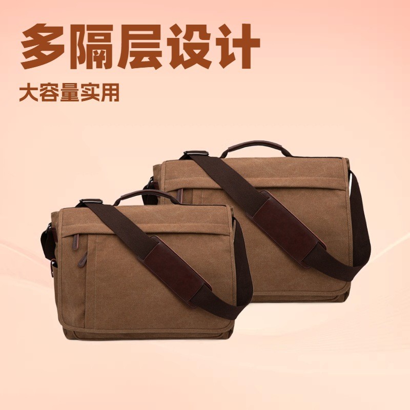Authentic men's bags, trendy authentic men's bags, trendy canvas bags Shoulder Bag Crossbody Bag Pra