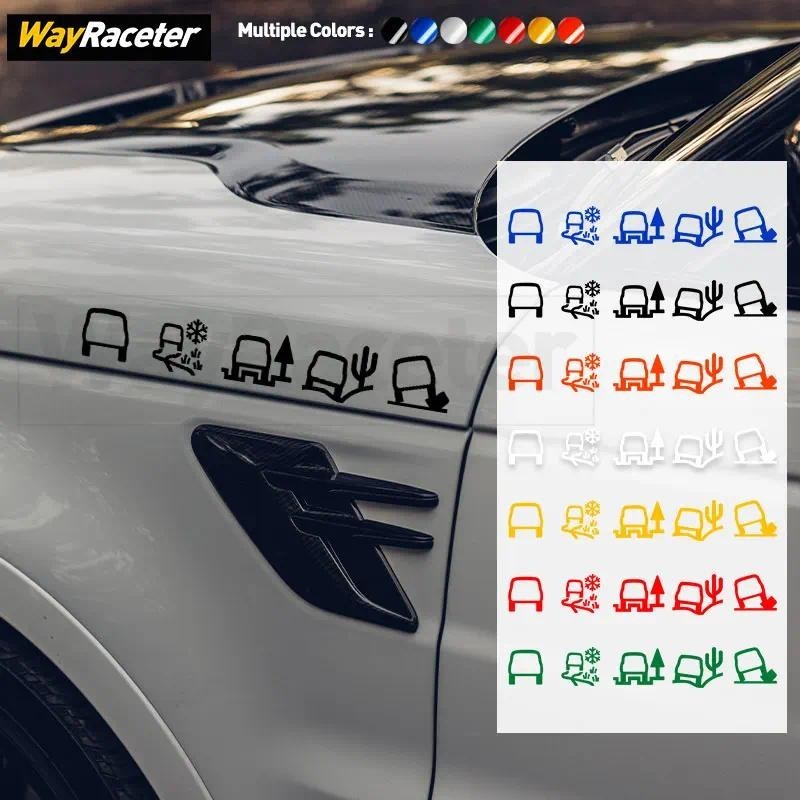 FENDER 1 PC Phản Quang Địa Hình Phản Ứng Miếng Dán Bên Chắn Bùn Thân Decal Cho Range Rover Sport L32