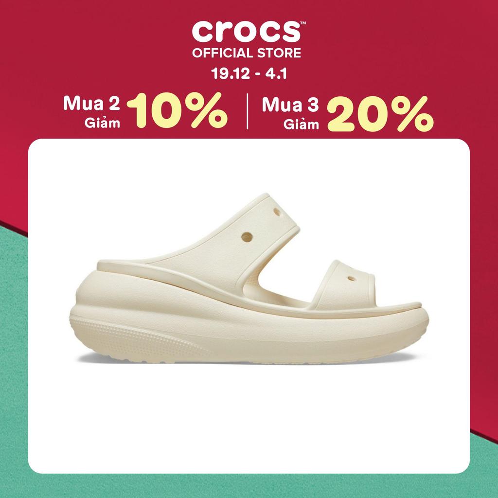  Dép Xăng Đan Unisex Crocs Classic Crush - Bone 