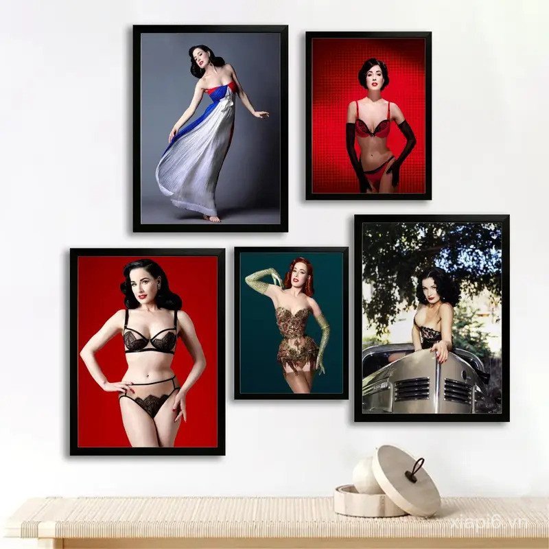 Dita Von Teese Canvas Nghệ Thuật Poster In Hình Cho Gia Đình Nghệ Thuật Treo Tường Hiện Đại, Phòng K