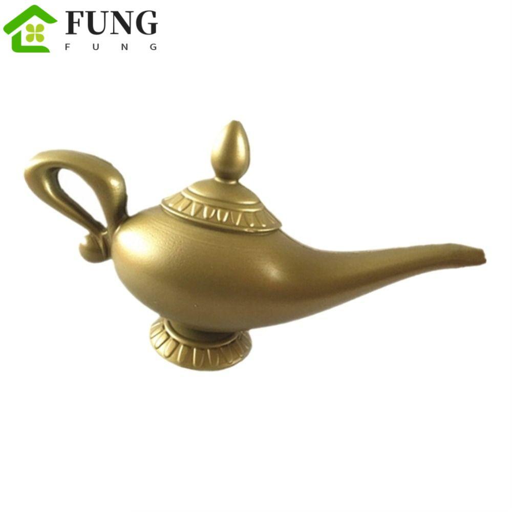 FUNG Aladin Lamp Prop, Nhựa Đế Tròn Aladin Đèn Thu Nhỏ, Đèn Genie Handmade Thủ Công Giáng Sinh