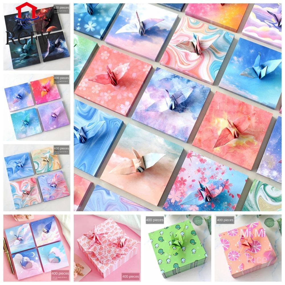 RGFV 400 Chiếc Giấy Origami Bầu Trời Đầy Sao, Chất Liệu Nghệ Thuật Thêu Sò Giấy Gấp Nhiều Màu Sắc, G