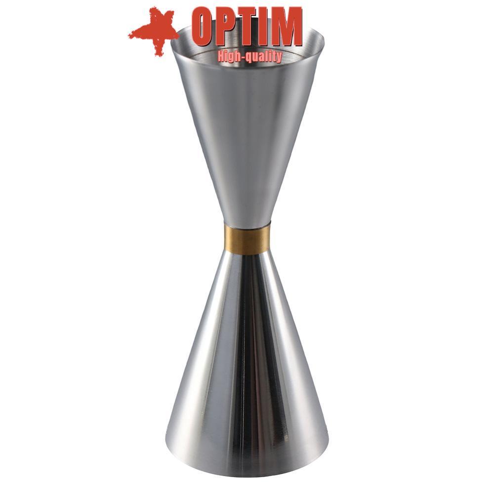 OPTIM Bar Đo Jigger, Đo bên trong Shot Double Cocktail Jigger, Đo OZ / ML Thanh thép không gỉ Jigger