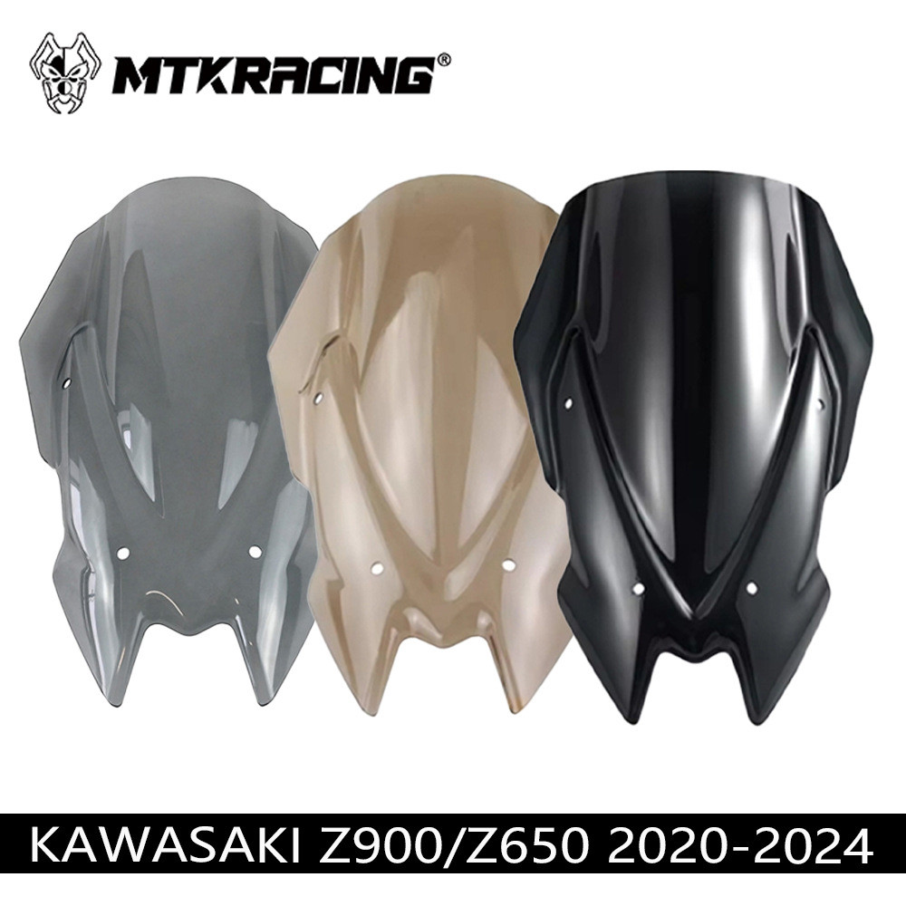 Thích hợp cho Kawasaki Z900 / Z650 2020-2024 Kính chắn gió phía trước nâng cao sửa đổi xe máy