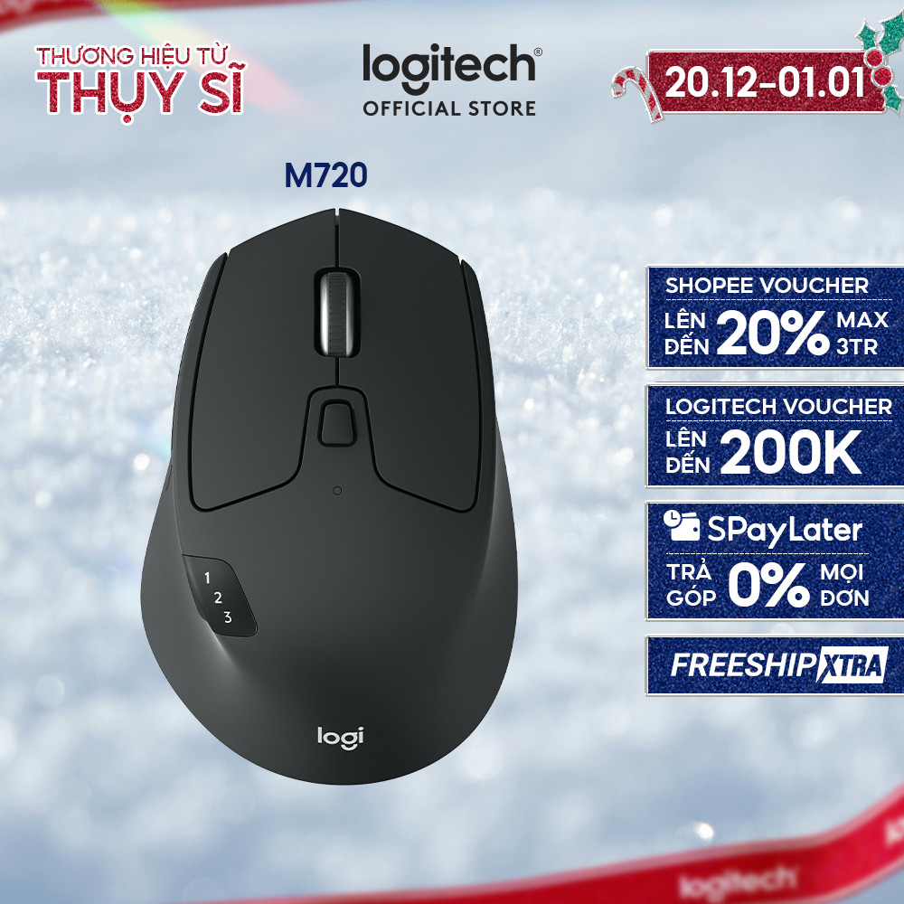 Chuột không dây đa thiết bị LOGITECH M720 Bluetooth