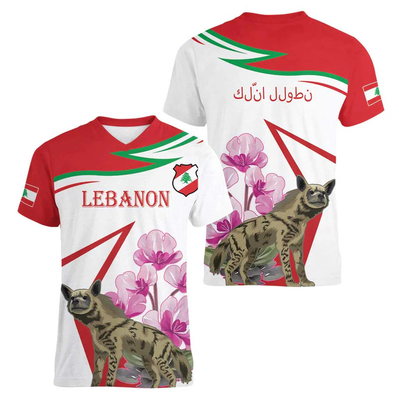 Cờ Lebanon áo thun nam Oversized, thiết kế quốc huy và đồ họa độc đáo, phù hợp mùa hè