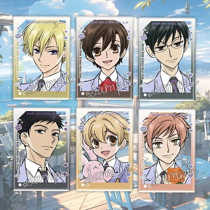 Móc khóa Card Acrylic Ouran High School Host Club trong suốt mô hình anime Câu Lạc Bộ Tiếp Viên Trườ