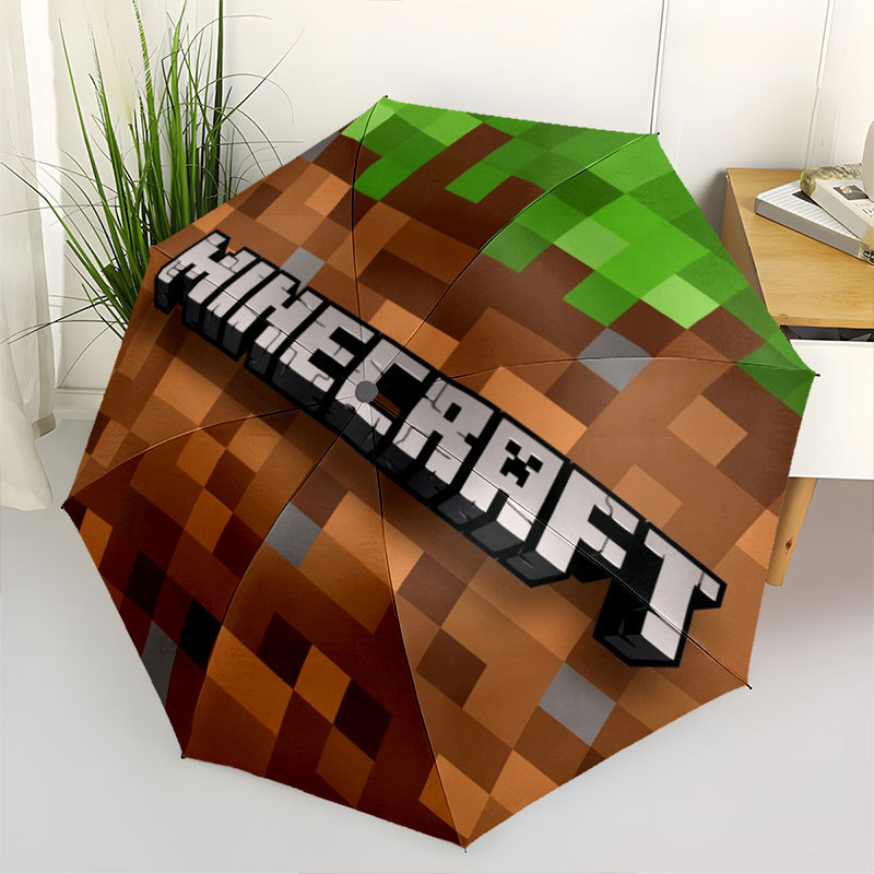 Ô chống nắng Minecraft pixelated, gấp gọn tiện lợi