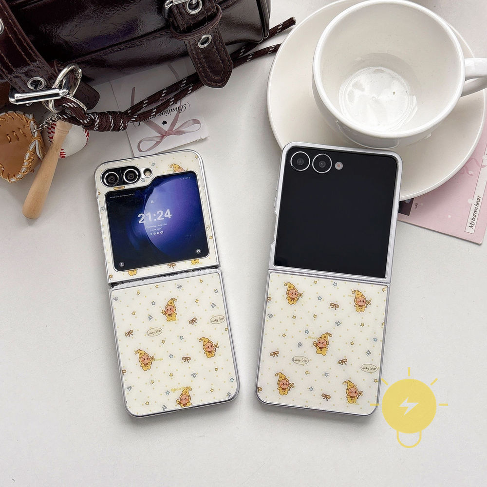 Phone Case For SAMSUNG Galaxy Z Flip 7 6 5 4 3 / Z Flip 7 FE TPU Star Aesthetic Korean Cute