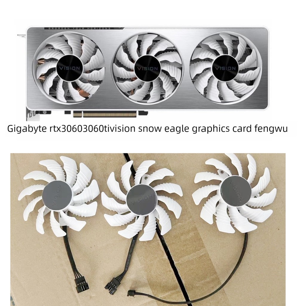 Hoàn toàn mới GIGABYTE GIGABYTE RTX3060 3060TI VISION Quạt đồ họa Snowhawk