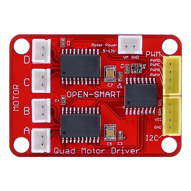 Mô-đun điều khiển động cơ tứ 4 kênh 1.2A L293DD Trình điều khiển toàn cầu Xe Robot bánh xe Mecanum c
