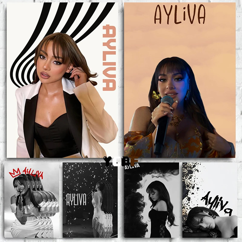 Ayliva Poster Canvas In Hình Ca Sĩ Rapper Đức Ayliva Treo Tường Nghệ Thuật Trang Trí Người Hâm Mộ Âm